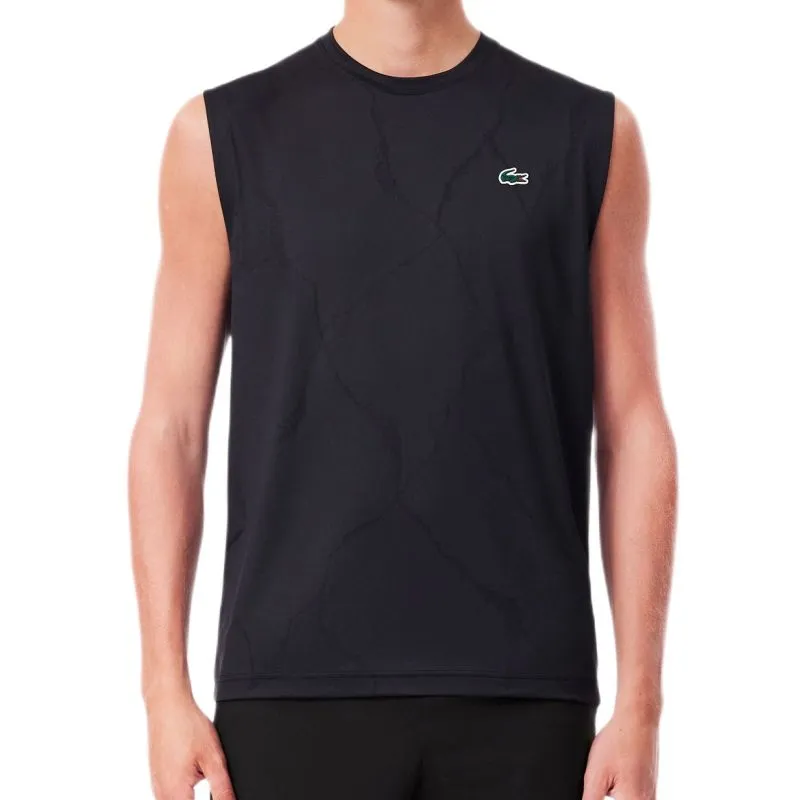 Lacoste Ultra Dry Crocodile Jacquard Tennis - black