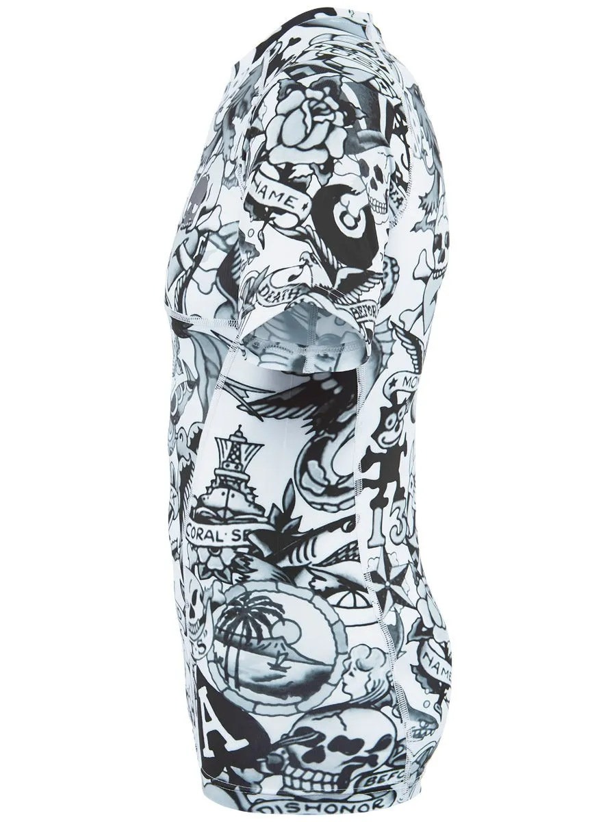 Hydrogen Printed Second Skin Tee Man - grey