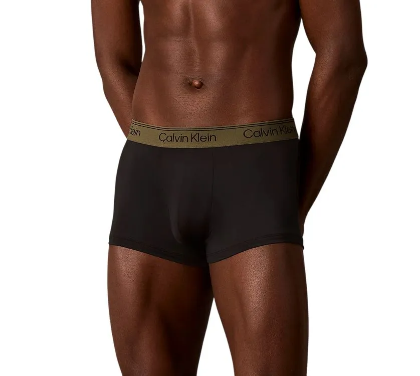 Calvin Klein Low Rise Trunk Microfiber Stretch 3P - black/bronze flash/olive night
