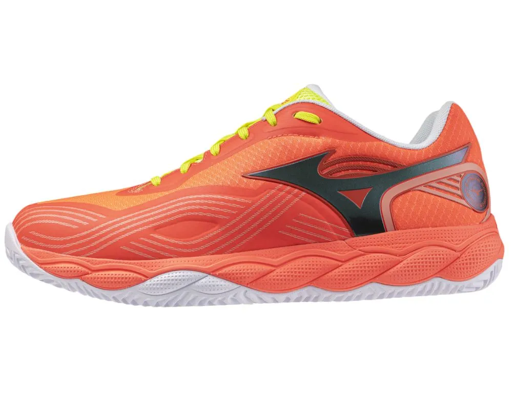 Mizuno Wave Enforce Court 2 Padel - lava orange/black oyster/yellow jasper