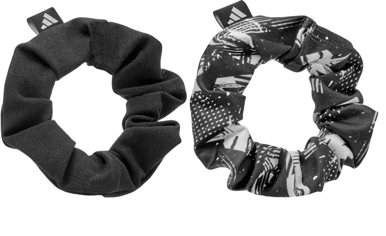 Adidas Hair Scrunchies 2P - black/white