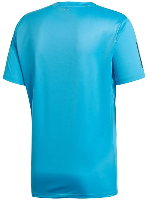 Adidas Club 3-Stripes Tee - shock cyan/black