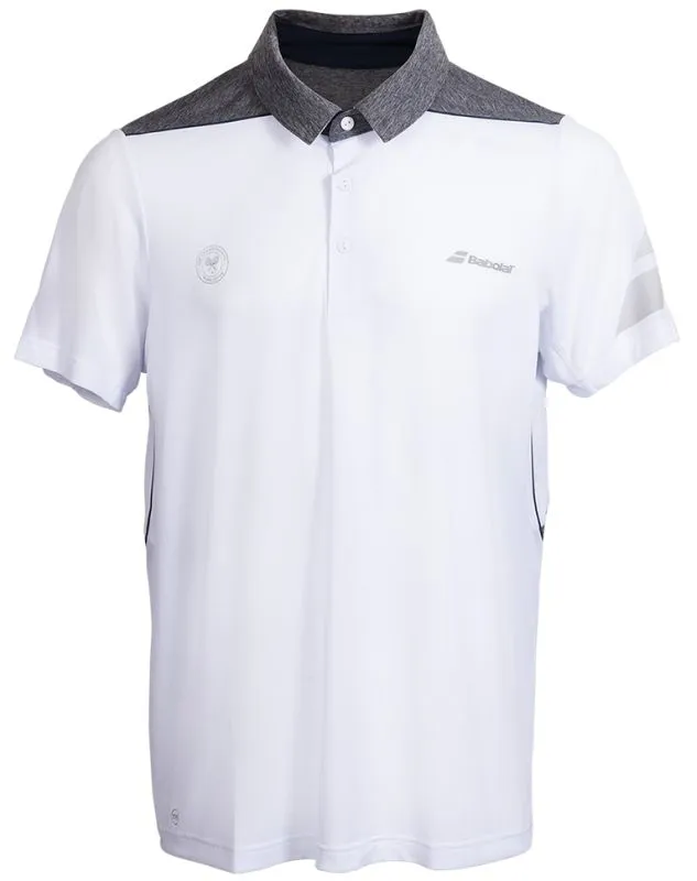 Babolat Polo Performance Men Wimbledon - white/grey Babolat Polo Performance Men Wimbledon - white/grey