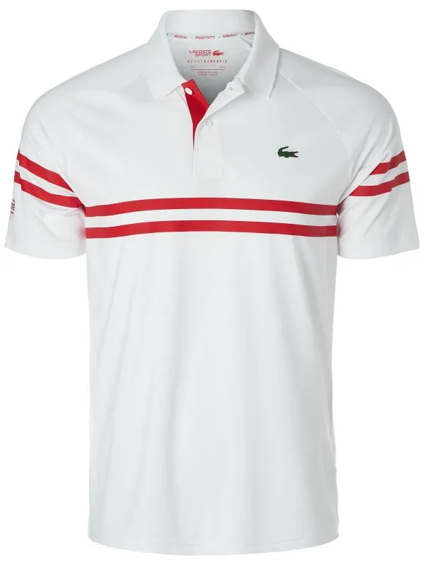 Lacoste Novak Spring Polo M - white/red