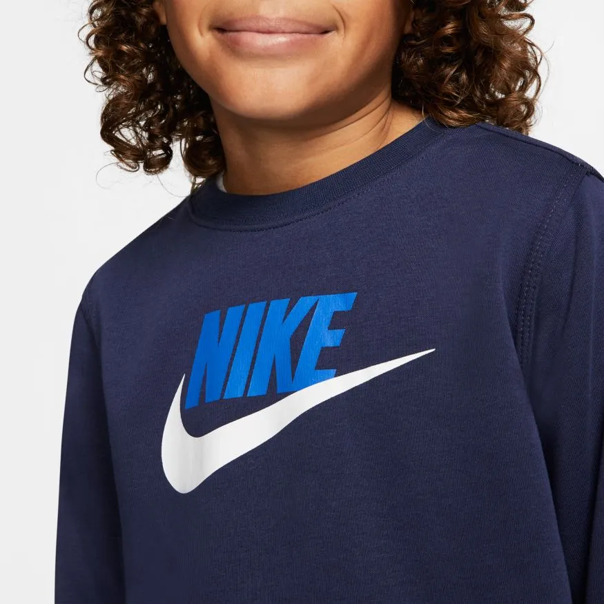 Nike NSW Club + HBR Crew - midnight navy/laser blue/white
