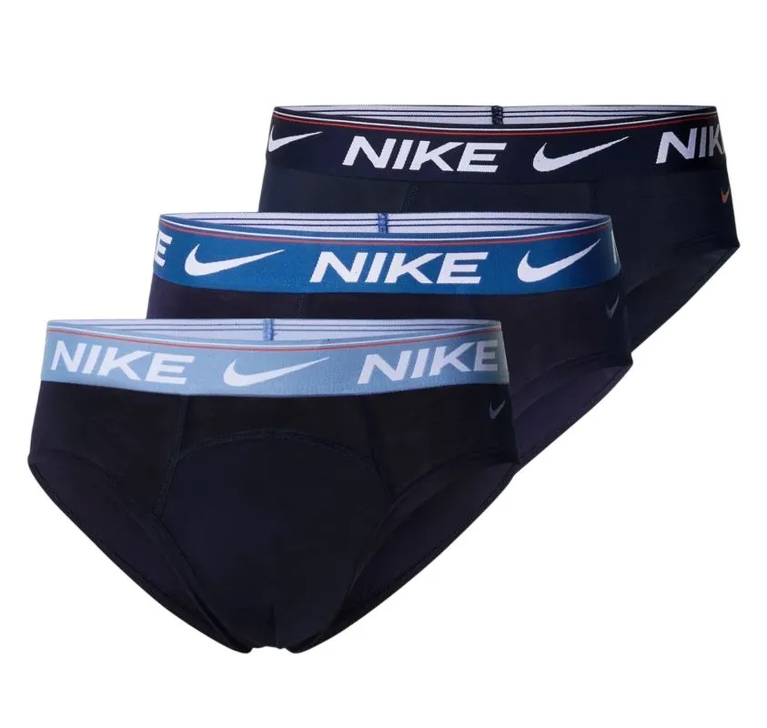 Men's Boxers Nike Ultra Comfort Hip Brief 3P - obsidian blue/crt blue/obsidian - Blue