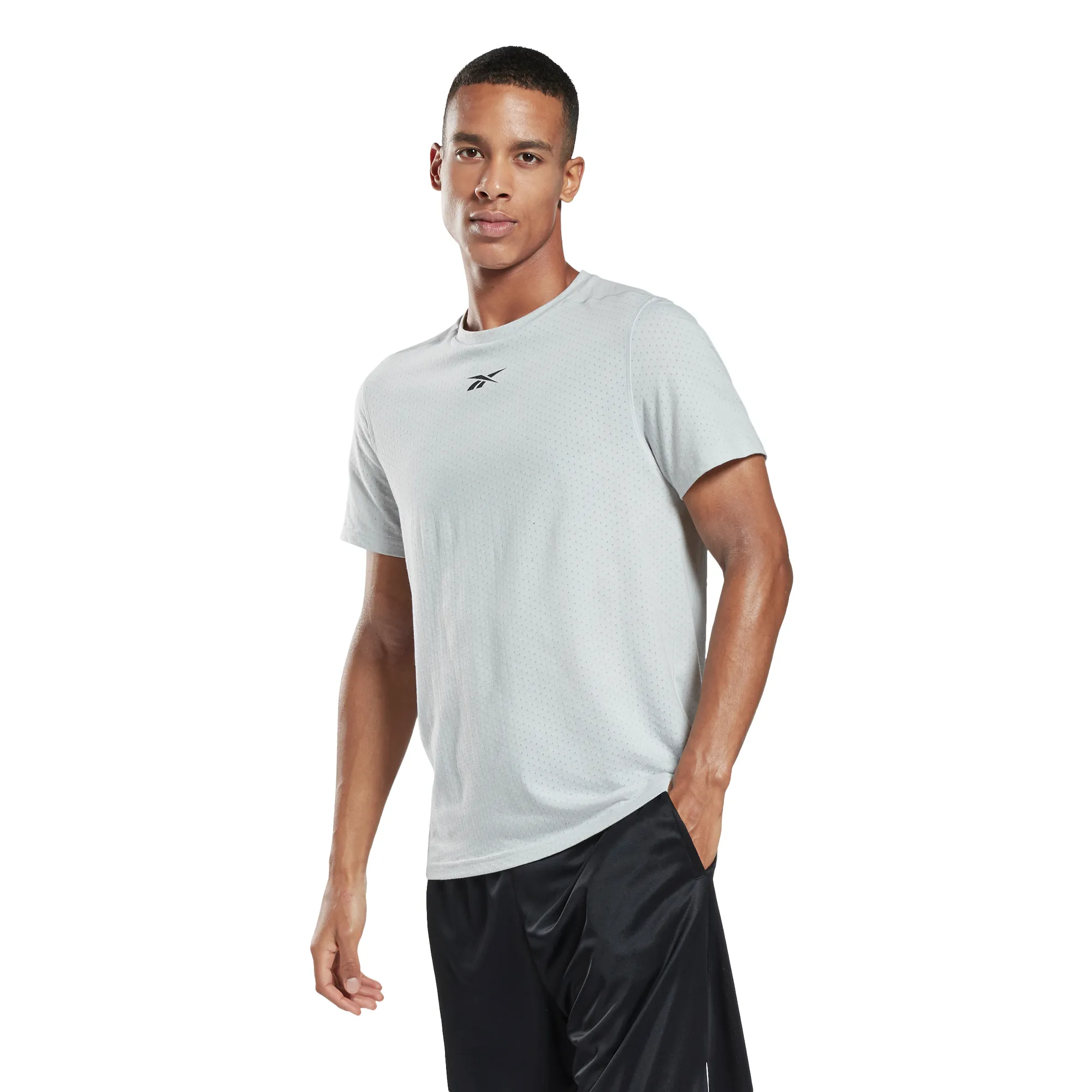 reebok-workout-ready-mesh-t-shirt-m-pure-grey-4 Reebok Workout Ready Mesh T-Shirt M - pure grey