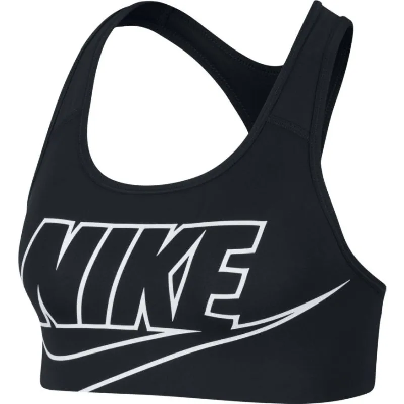 Nike Swoosh Futura Bra W - black/white