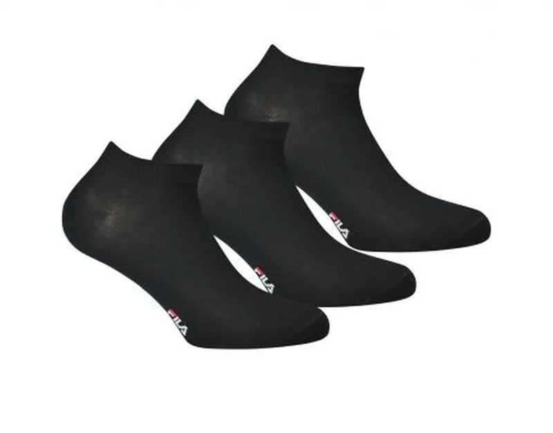 Fila Quarter Plain Socks Mercerized Cotton F1709 - 3 pary/black