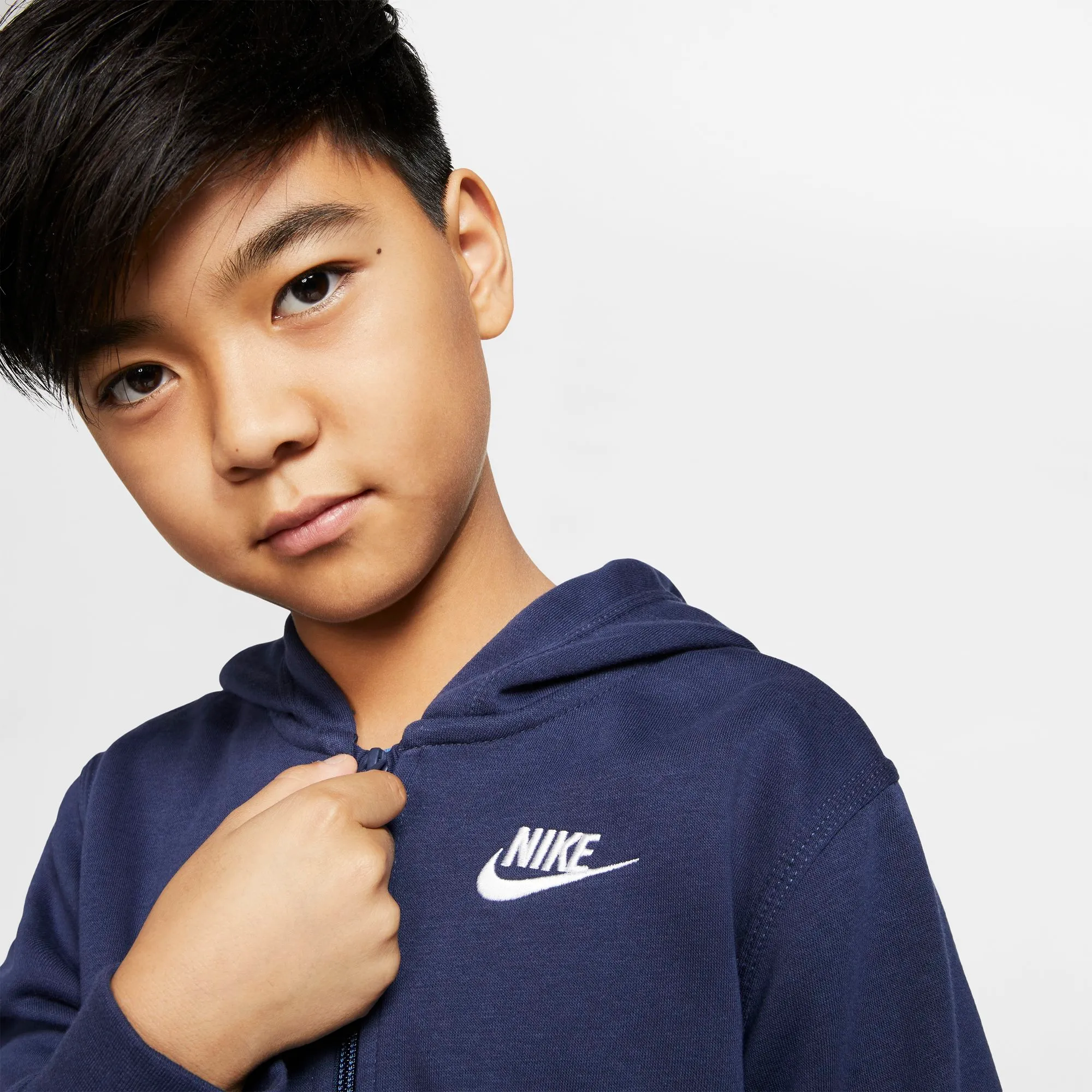 Nike NSW Hoodie FZ Club B - midnight navy/midnight navy/white