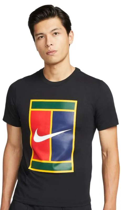 Nike Court Logo Tennis T-Shirt M - black