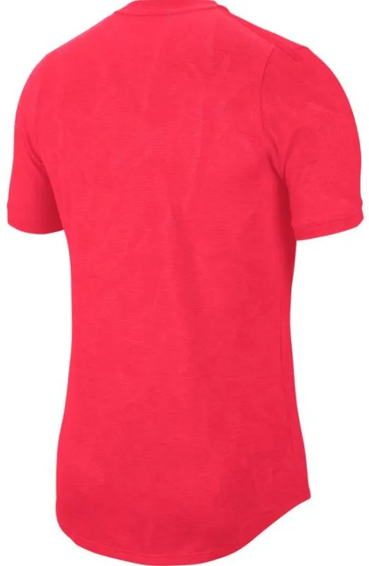 Nike Court Dry Challenger Top SS - laser crimson/white