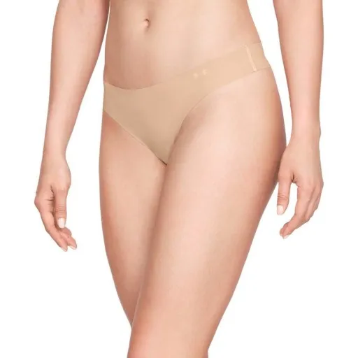 Under Armour Women's UA Pure Stretch Thong Underwear 3-Pack - brown pink