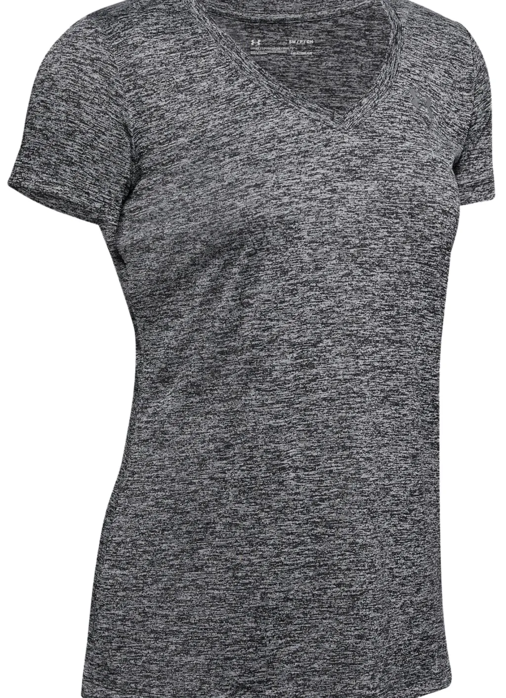 Under Armour Women's Tech Twist V-Neck - black/metallic silver