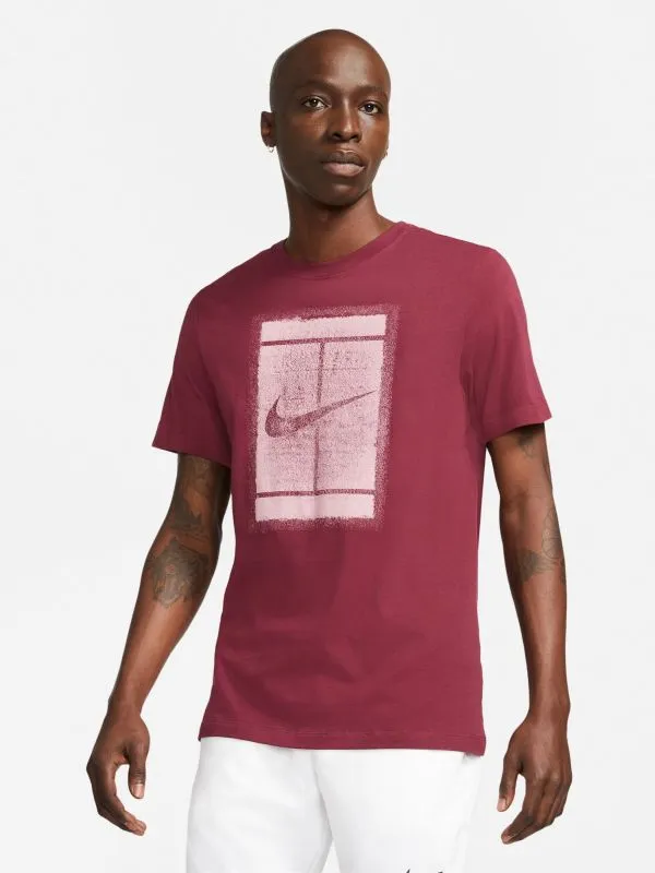 Nike Court Tee Seasonal Court M - dark beetroot/elemental pink