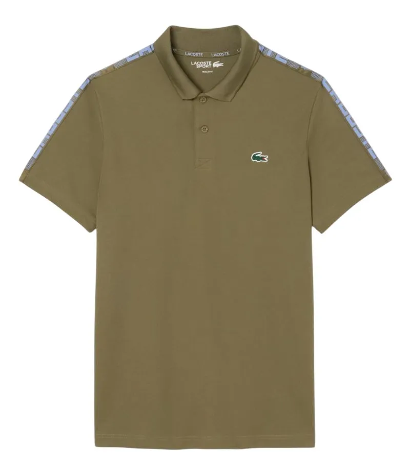Lacoste Ultra Dry Branded Stripe Tennis - khaki green