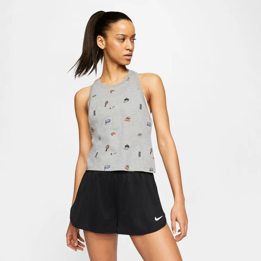 Nike Court Tank Crop Court - dark grey heather