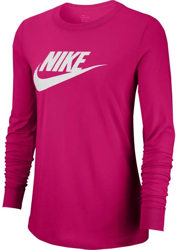Nike Swoosh Essential LS Icon Ftr - fireberry/white