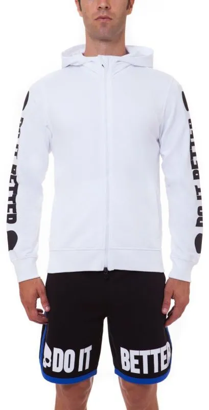 Hydrogen Do It Better FZ Hoodie - white