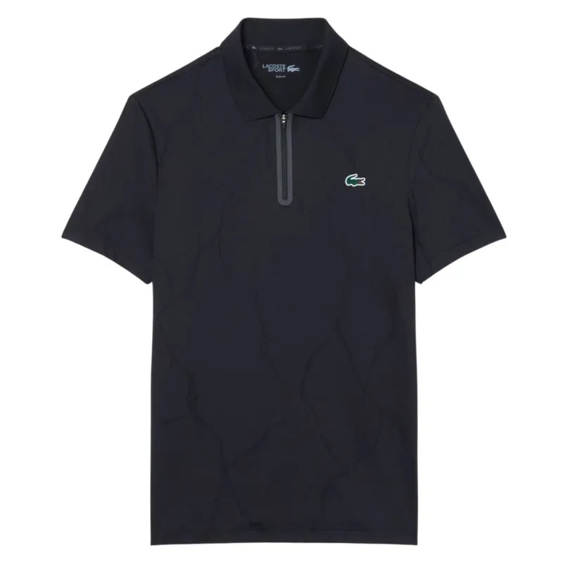 Lacoste Ultra Dry Jacquard Crocodile Tennis - black
