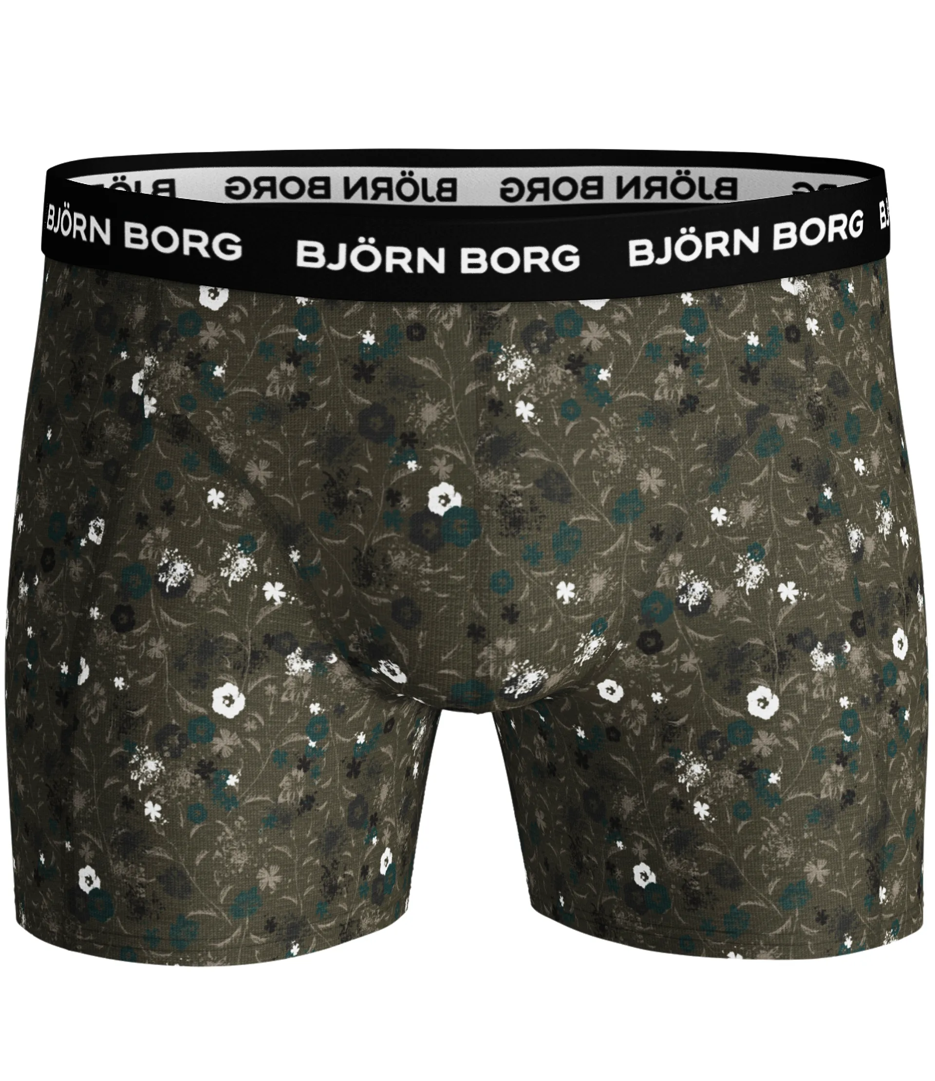 Björn Borg Shorts Sammy BB LA Flower - olive night