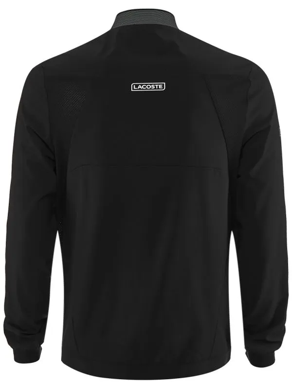 Lacoste Men's SPORT Novak Djokovic Collection Ultra Light Technical Jacket - black/black/white
