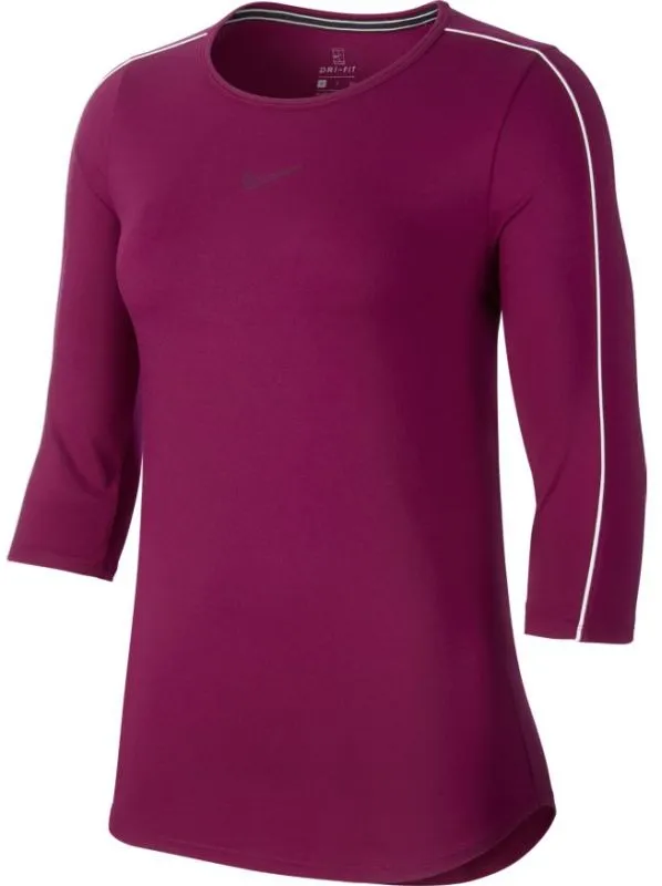 nike-court-women-3-4-sleeve-top-true-berry-white-white-true-berry-1 Nike Court Women 3/4 Sleeve Top - true berry/white/white/true berry