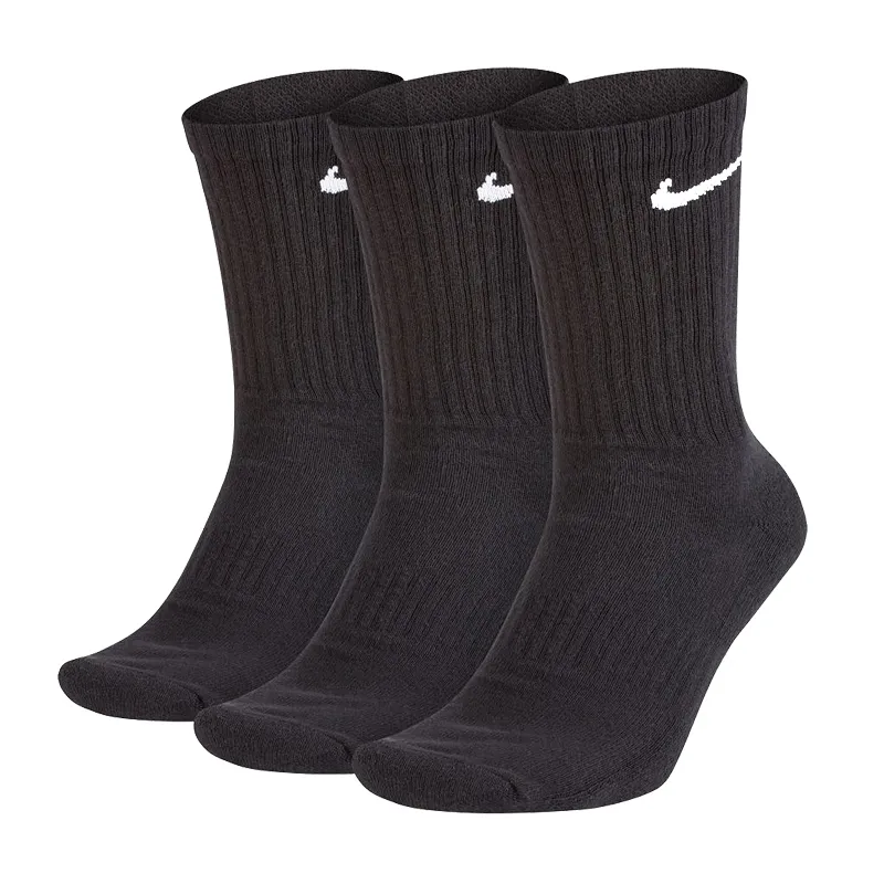 Nike Everyday Cotton Cushioned Crew - 3 par/black/white