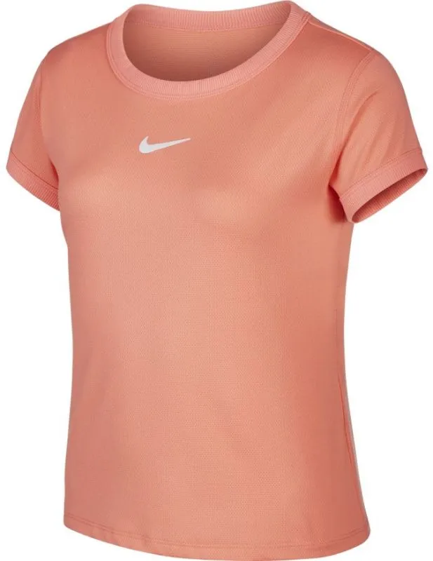 Nike Court G Dry Top SS - sunblush/white
