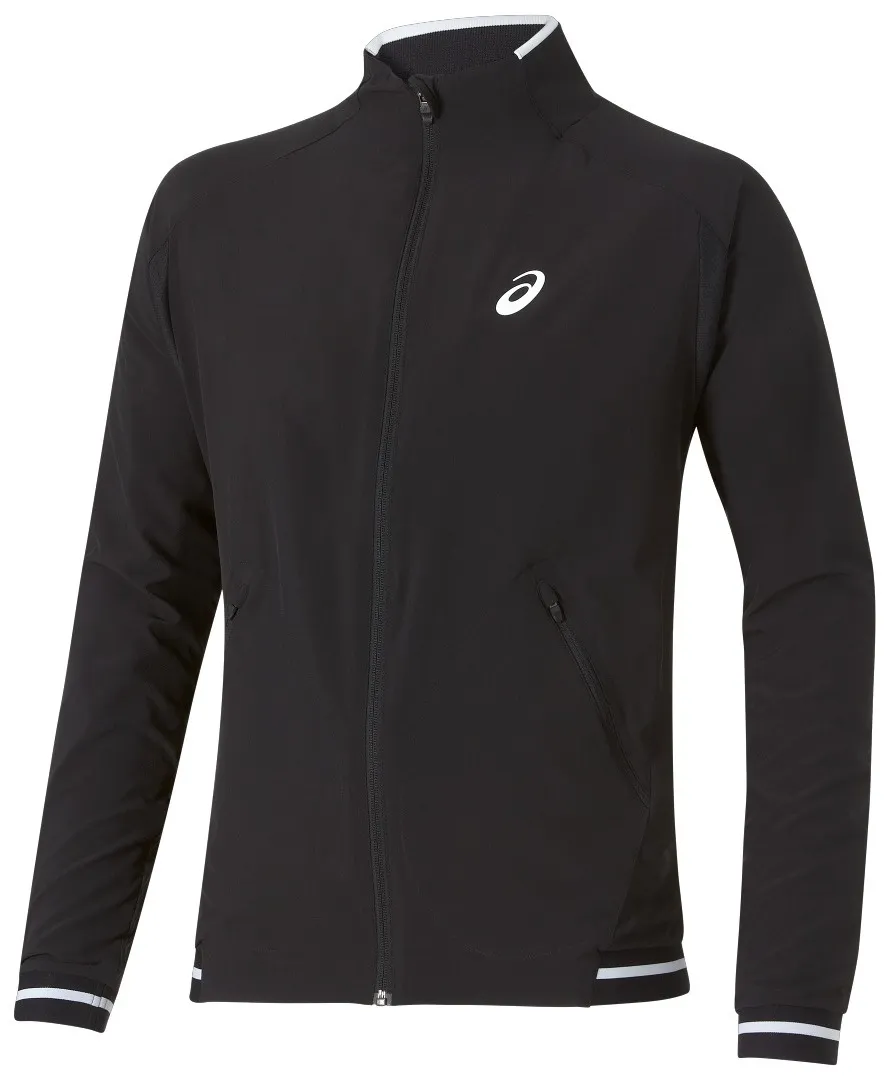 asics-club-woven-jacket-performance-black Asics Club Woven Jacket - performance black