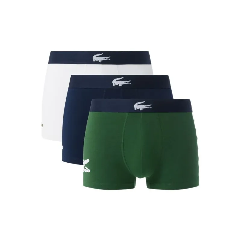 Lacoste Stretch Cotton 3P - green/navy blue/white