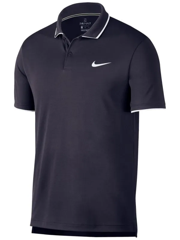Nike Court Dry Team Polo - obsidian/white