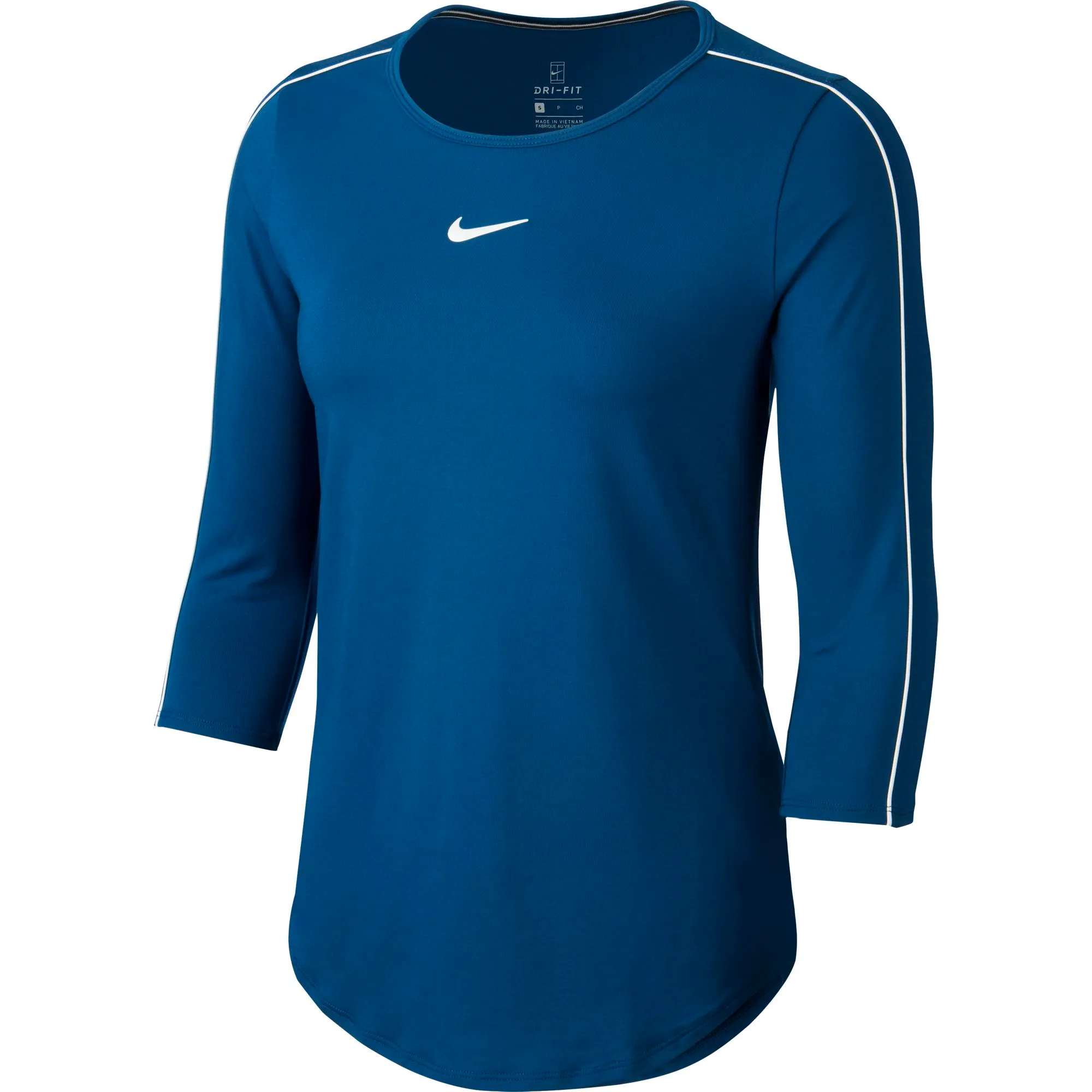 Nike Court Women 3/4 Sleeve Top - valerian blue/white/white/white