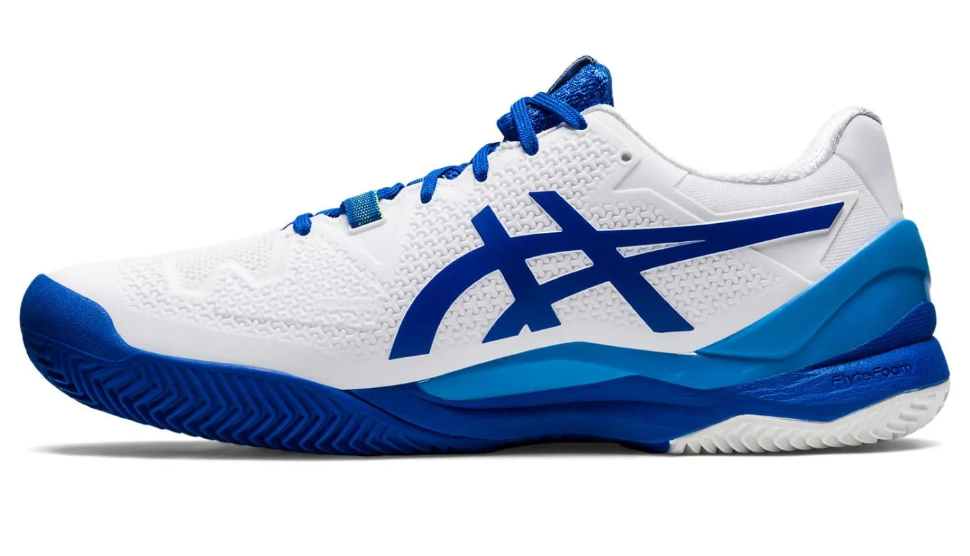 Asics Gel-Resolution 8 Clay - white/tuna blue