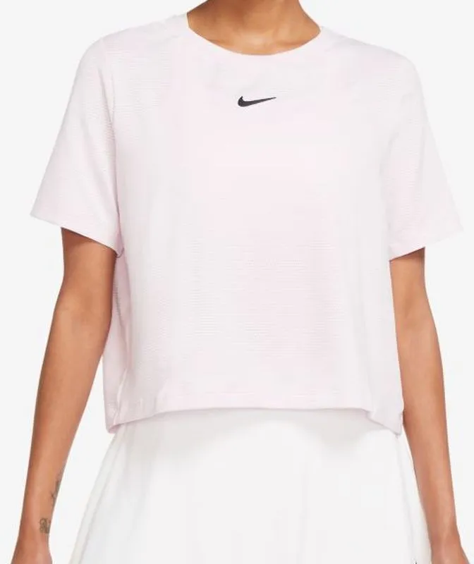 Nike Court Dri-Fit Advantage Top SS W - regal pink/black