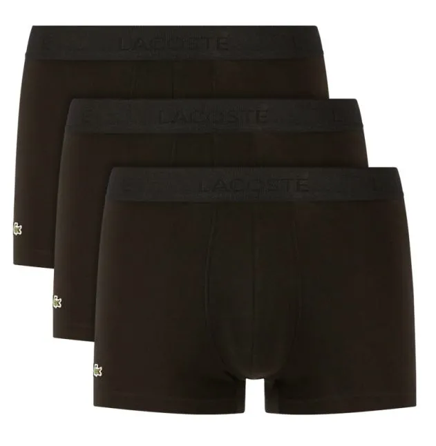 Lacoste Casual Black Boxer Briefs 3P - black Lacoste Casual Black Boxer Briefs 3P - black