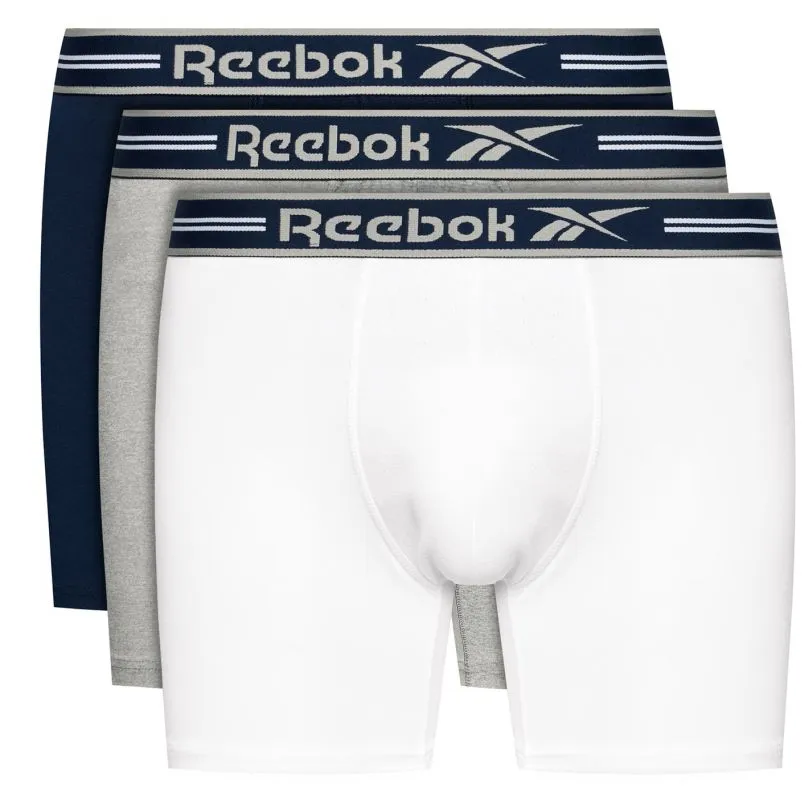 Reebok Mens Sports Trunk TOLAN 3P - vector navy/white/grey marl