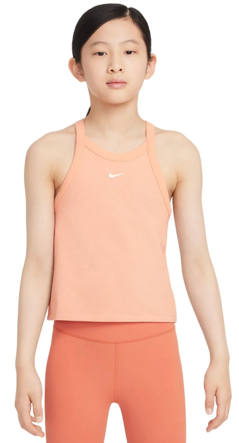 Nike Girls High-Neck Tank - apricot agate/white Nike Girls High-Neck Tank - apricot agate/white