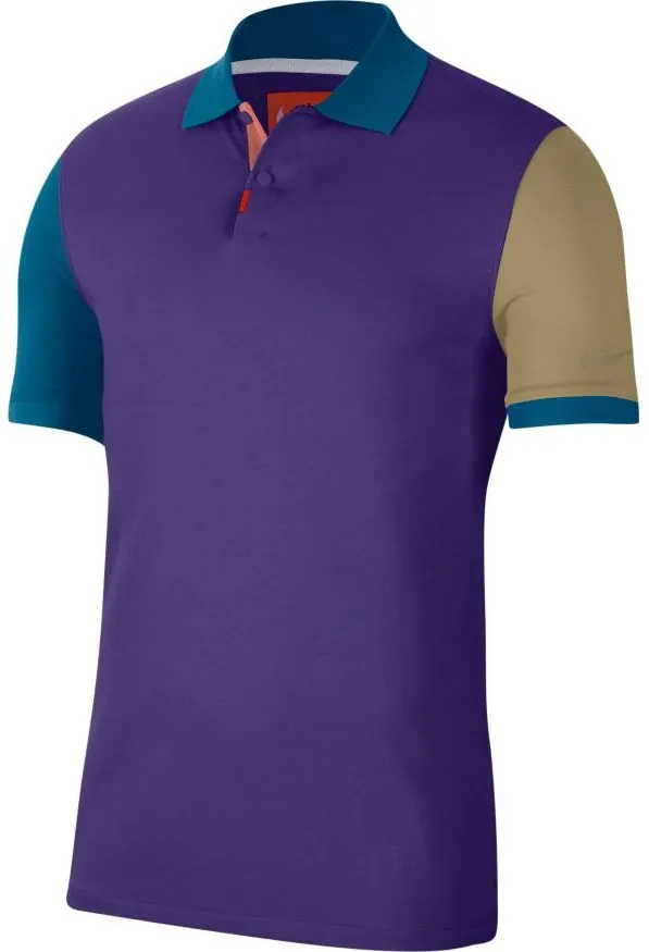 Nike Polo Slim-Fit SS - court purple /green abyss/parachute beige