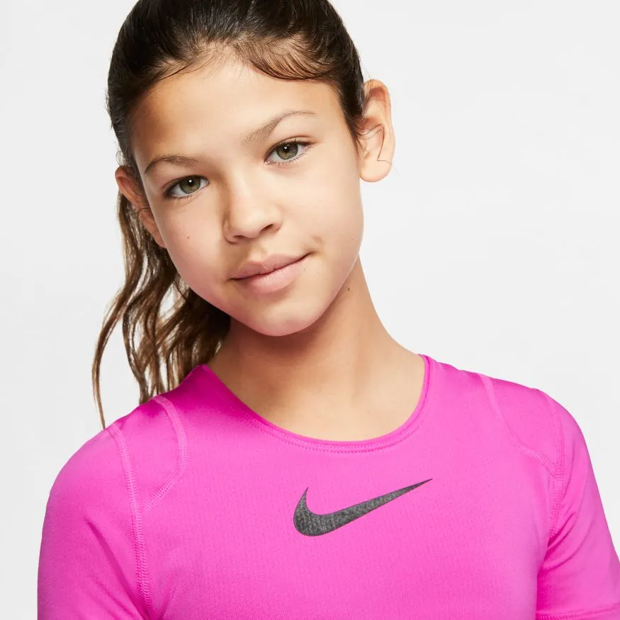 nike-pro-top-ss-fire-pink-black-3 Nike Pro Top SS - fire pink/black