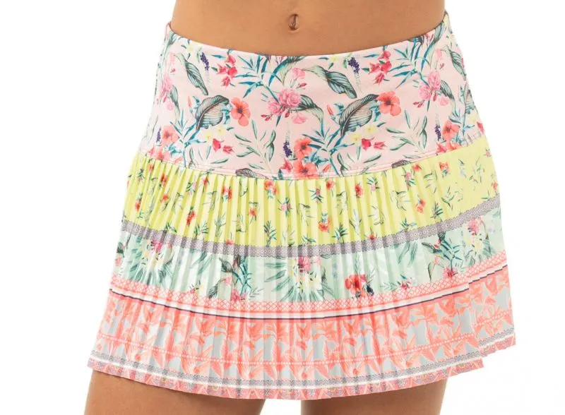 Lucky in Love Patch Me If You Can Patch Me Pleated Skirt - melon