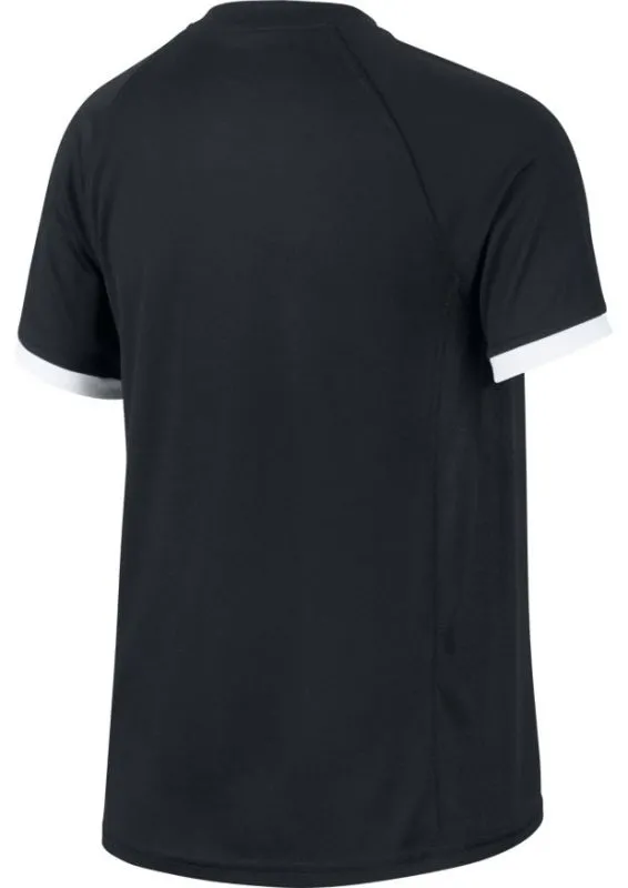Nike Court Dry Top SS B - black/black/white/white