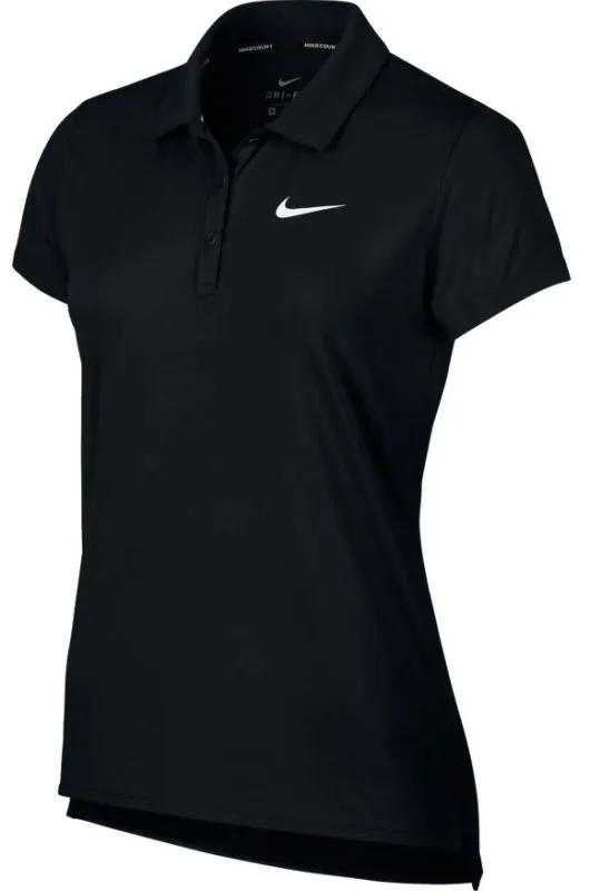 Nike Court Polo SS Pure W - black/white