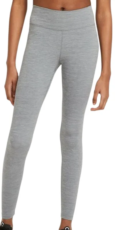 Nike One Dri-Fit Mid-Rise Tight - iron grey/heather/white