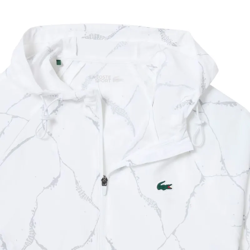 Lacoste Reflective Crocodile Print - white