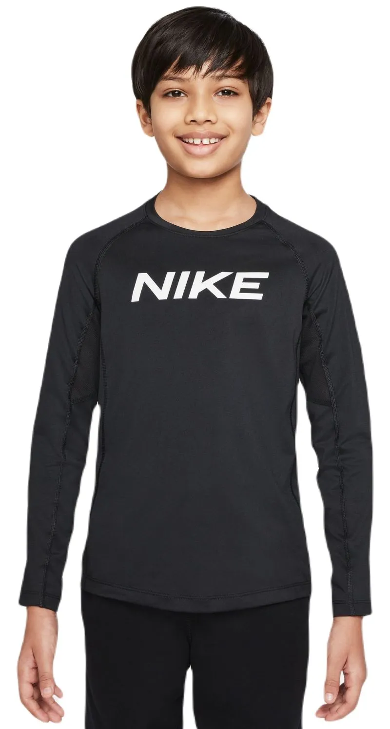 Nike Boys Pro Dri-FIT Long Sleeve Top - black