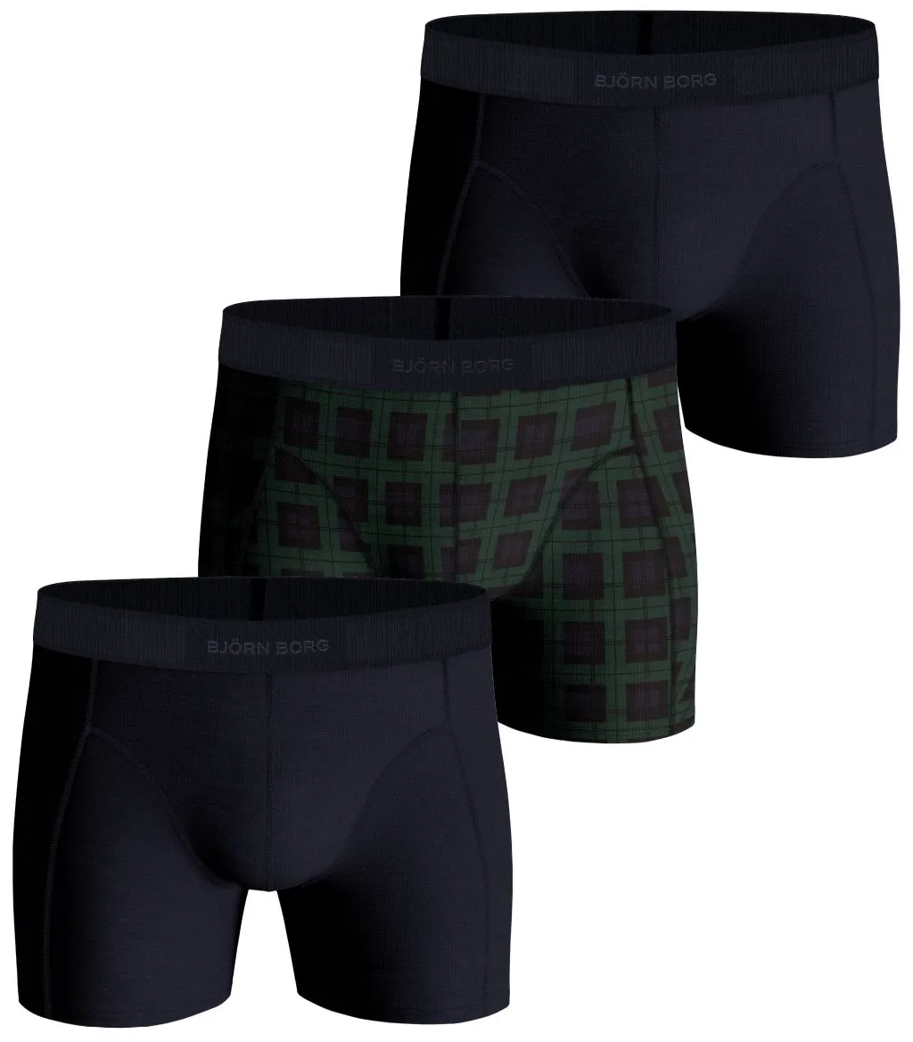 Björn Borg Core Boxer 3P - green/print/navy blue
