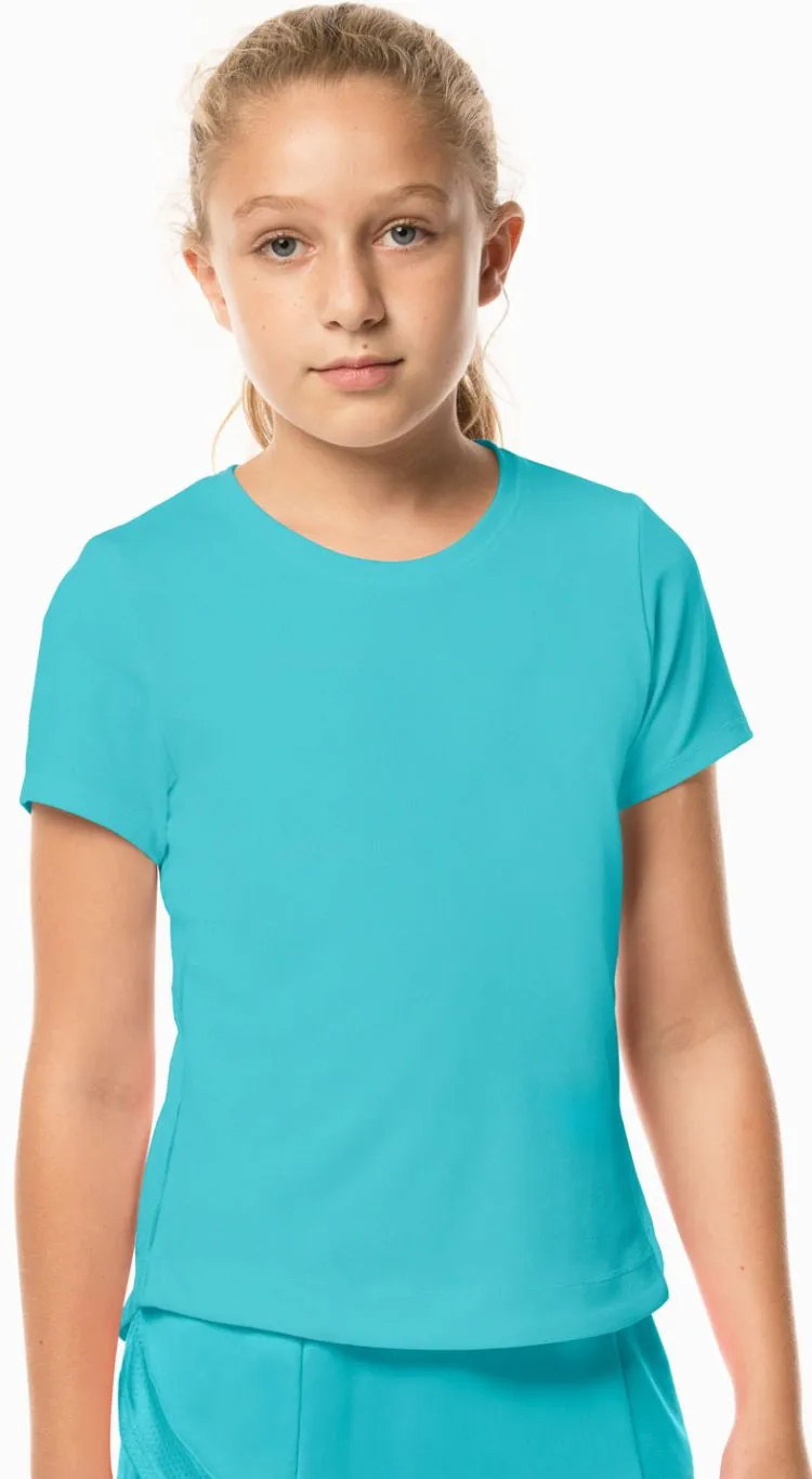 Lucky in Love Core Dynamic High-Low S/S Girls - ocean Lucky in Love Core Dynamic High-Low S/S Girls - ocean