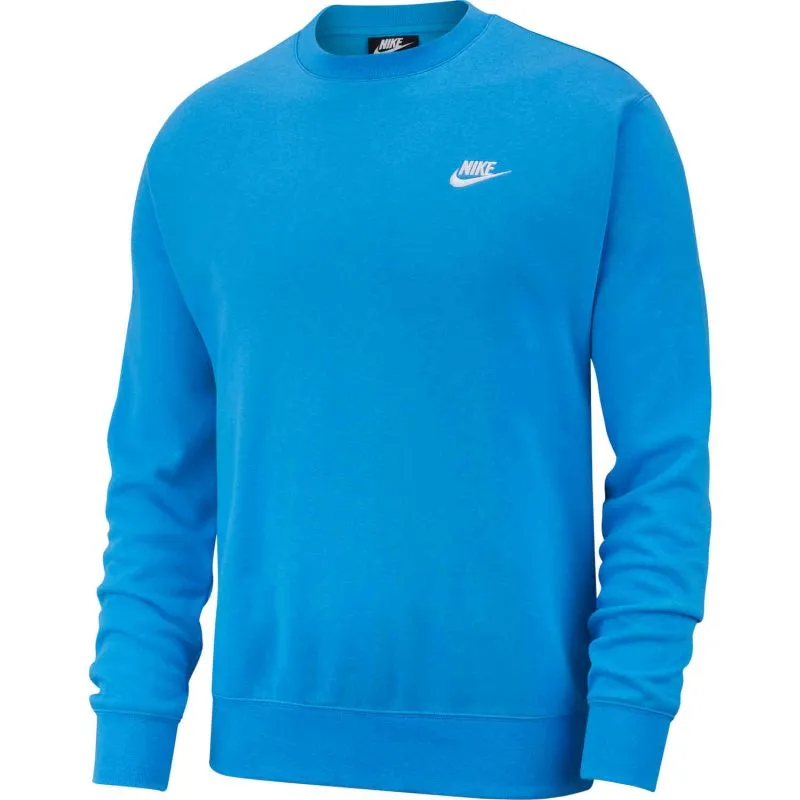 Nike Swoosh Club Crew M - lt photo blue/white