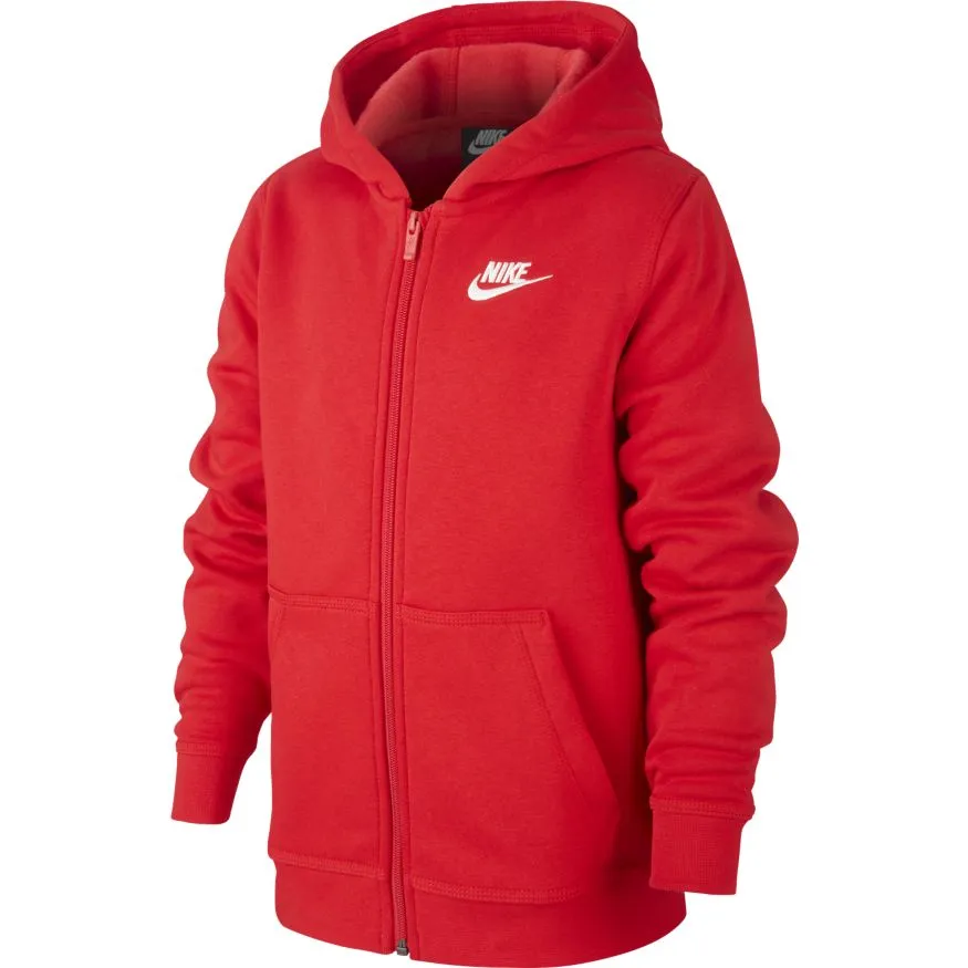 Nike NSW Hoodie FZ Club B - university red/university red/white